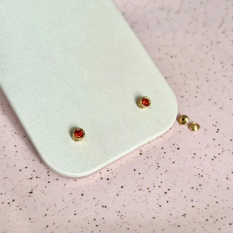 BRINCO PONTO DE LUZ LARANJA COM TARRAXA BABY