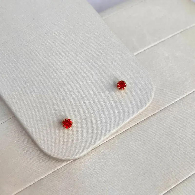 BRINCO PONTO DE LUZ STRASS VERDE 8 GARRAS 4MM