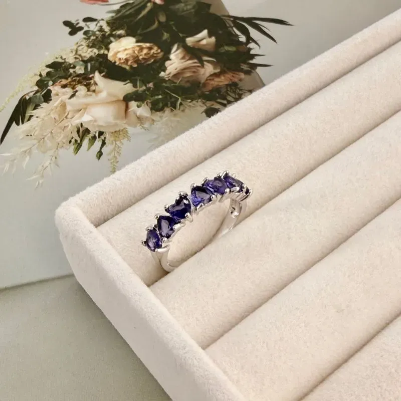 ANEL CORAÇÕES ROXO