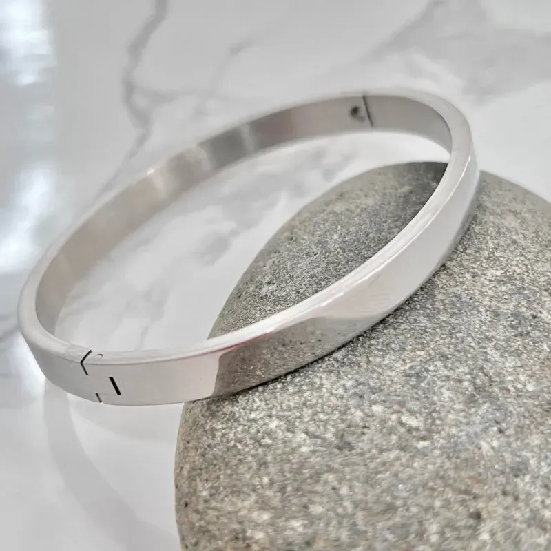 BRACELETE AÇO INOX LISO