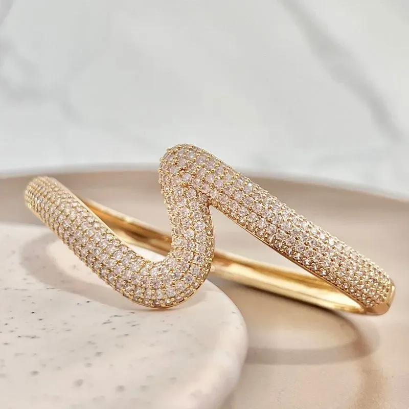 BRACELETE ONDA CRAVEJADO