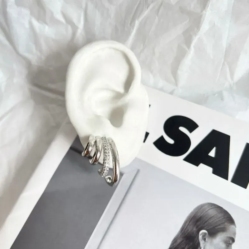 BRINCO EAR CUFF LISO E COM MICRO ZIRCONIAS