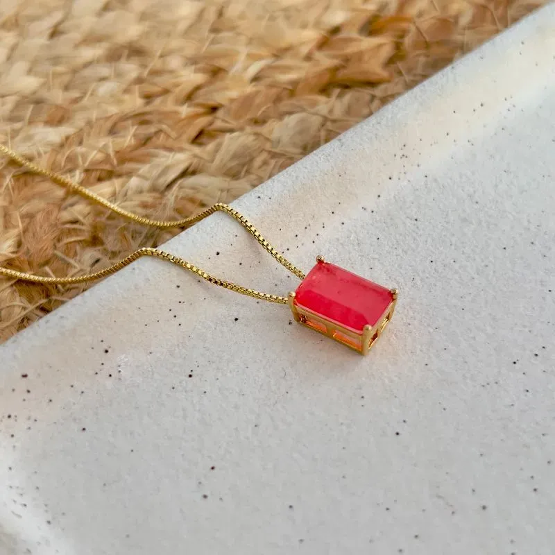 COLAR RETANGULAR LARANJA