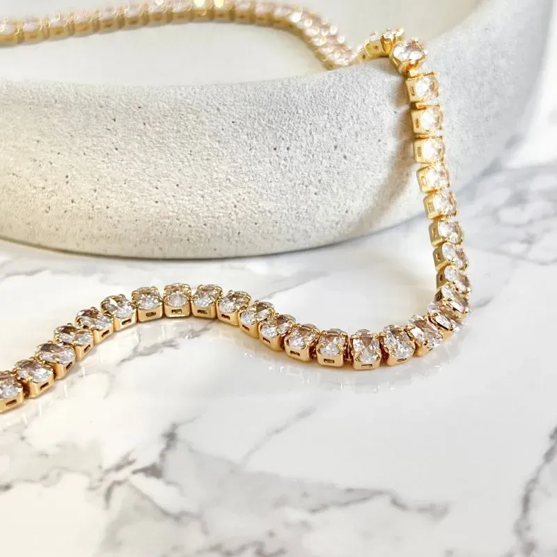 COLAR RIVIERA PEDRA OVAL 40CM