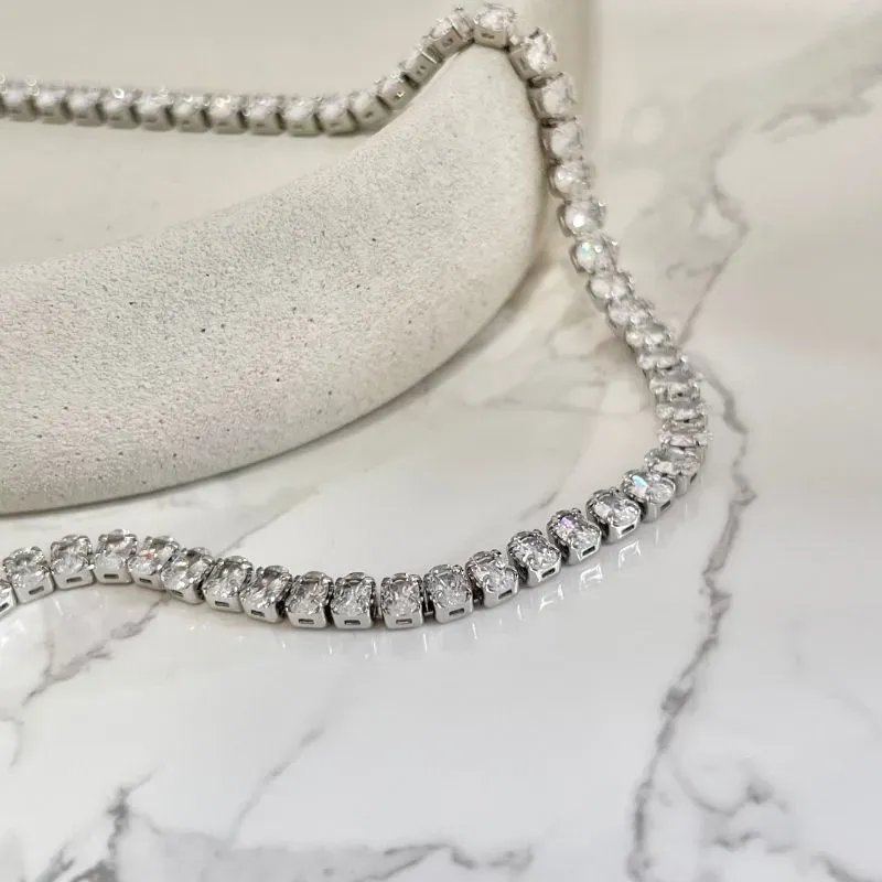 COLAR RIVIERA PEDRA OVAL 40CM