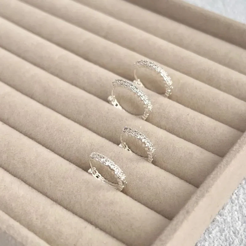 DUPLA BRINCO ARGOLAS ARTICULADAS ZIRCONIAS