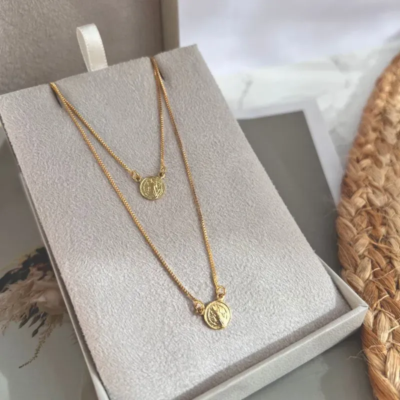 ESCAPULÁRIO MINI MEDALHA SÃO BENTO 60CM