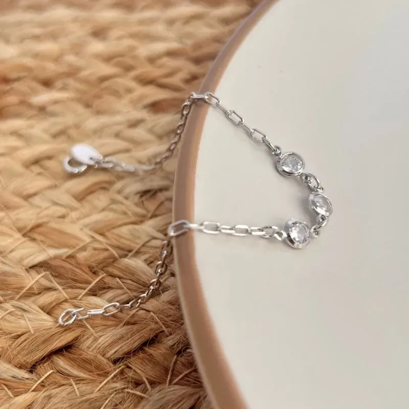 PULSEIRA INFANTIL MÃE E FILHA  - 3 PEDRAS TIFFANY