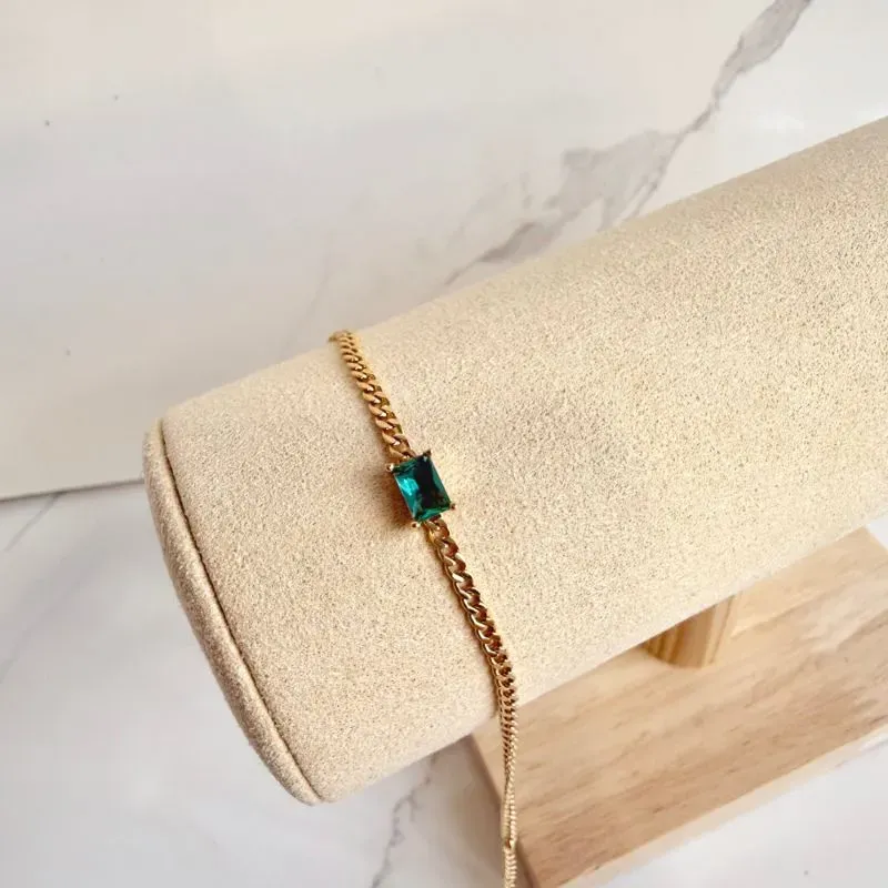 PULSEIRA MINI ELO GRUMET COM PEDRA TURMALINA