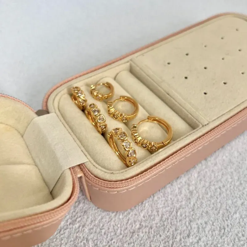 TRIO ARGOLA CORAÇÕES CRISTAL