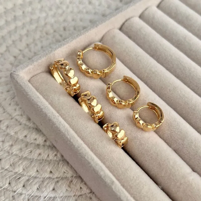 TRIO ARGOLAS ARTICULADA COM CORAÇÕES