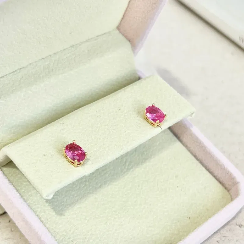 BRINCO OVAL 5MM PINK
