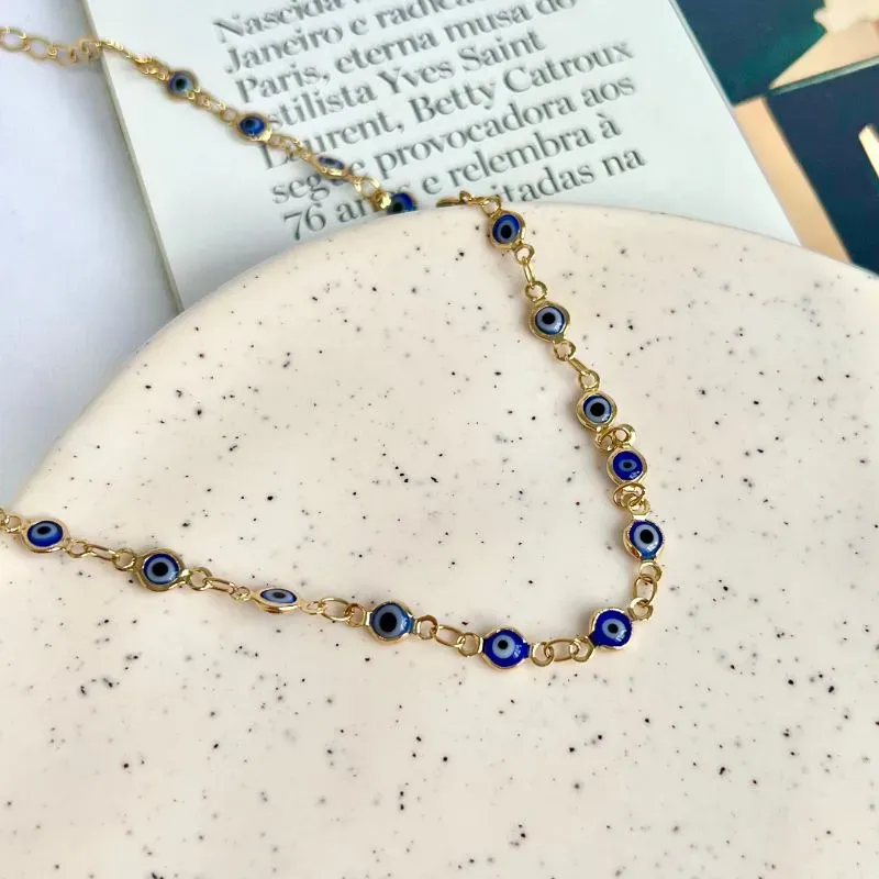 COLAR CHOCKER MINI OLHOS GREGOS 40CM