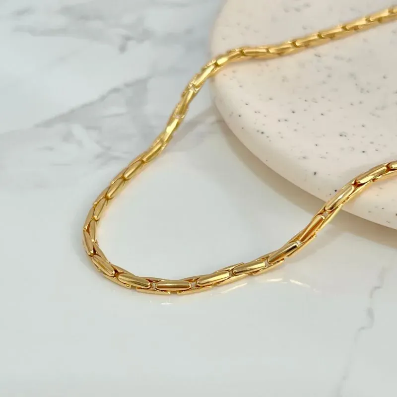 COLAR CHOKER ENCAIXE ARREDONDADO 35CM + 10CM EXTENSOR