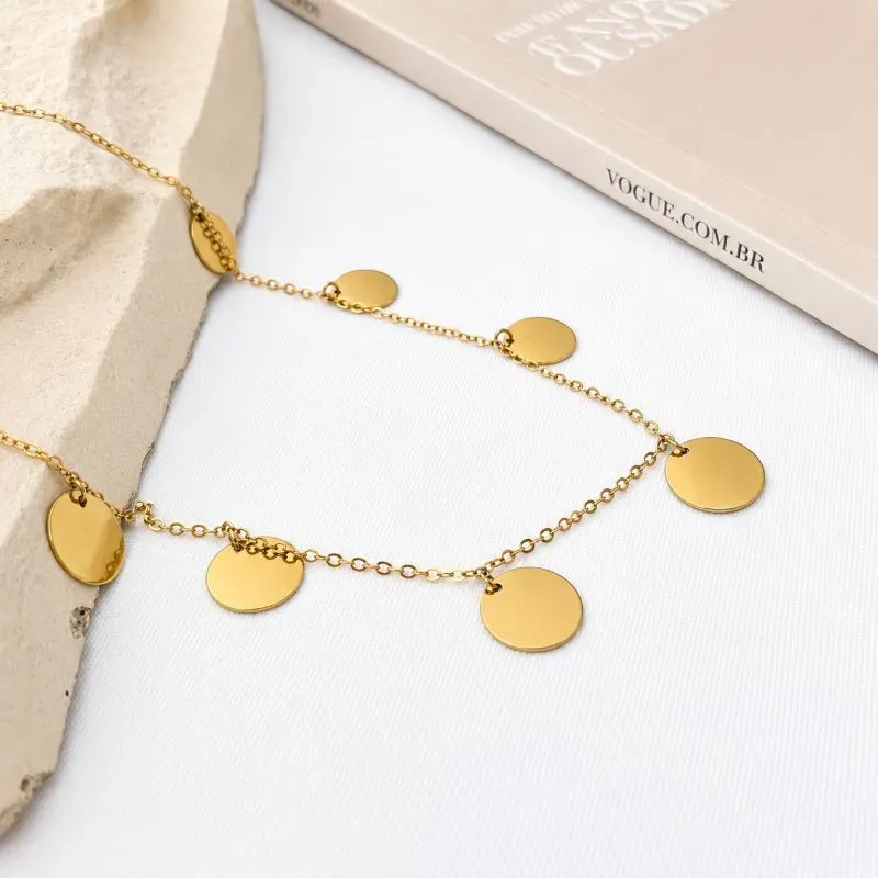 COLAR CHOKER MEDALHAS GRANDES