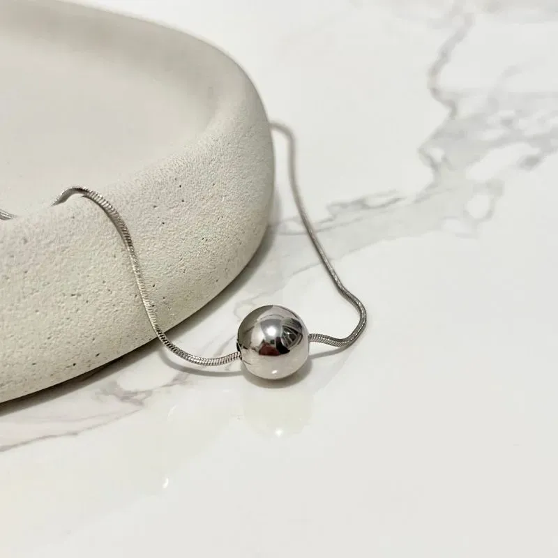 COLAR GARGANTILHA RABO DE RATO COM 1 ESFERA