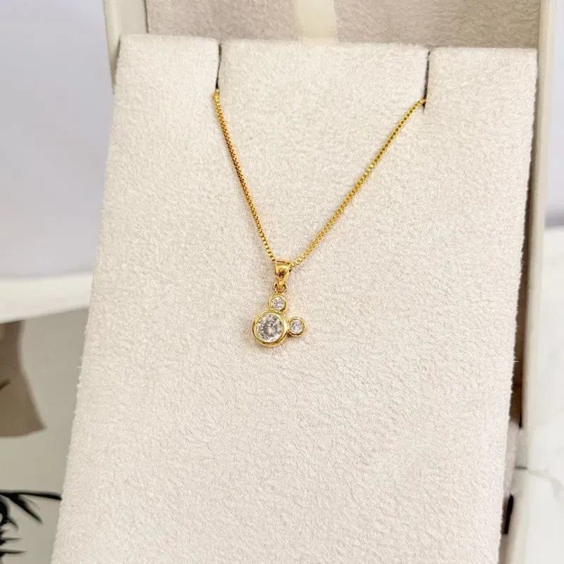 COLAR MICKEY PEDRA DE ZIRCONIA