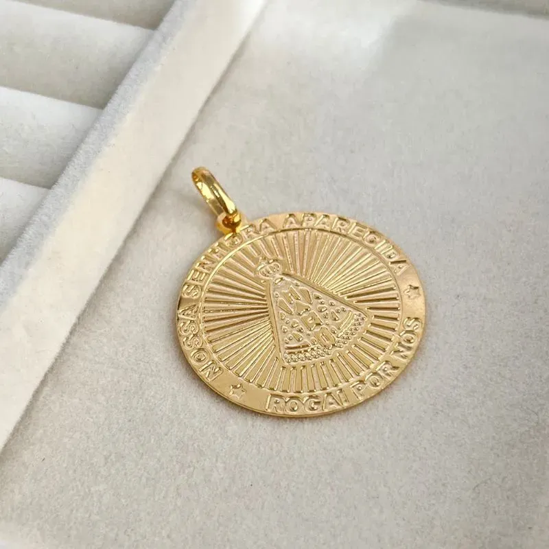PINGENTE MEDALHA N. SENHORA APARECIDA ROGAI POR NÓS