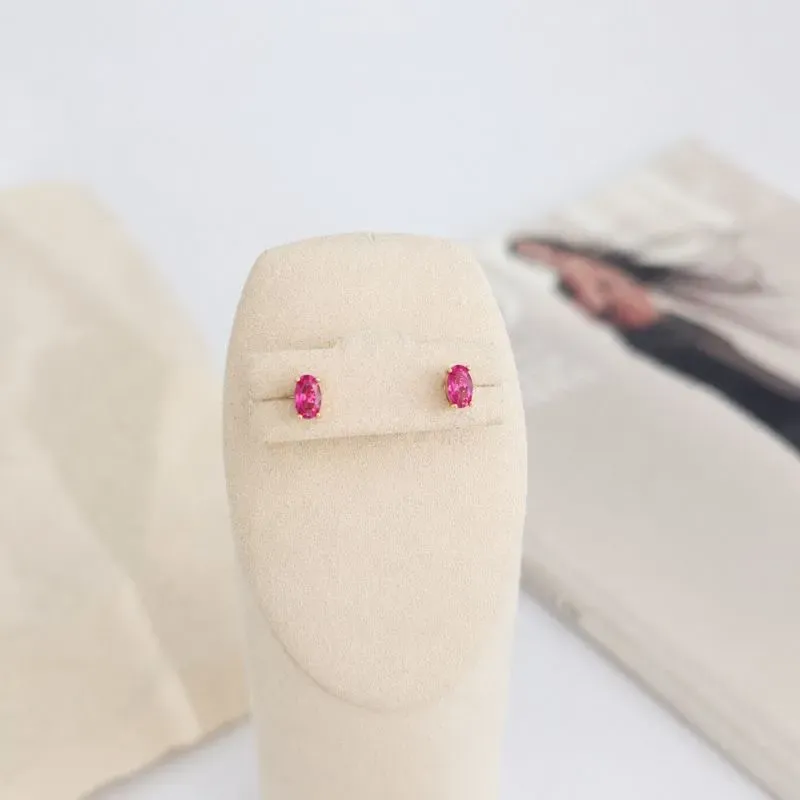 BRINCO OVAL 3MM PINK