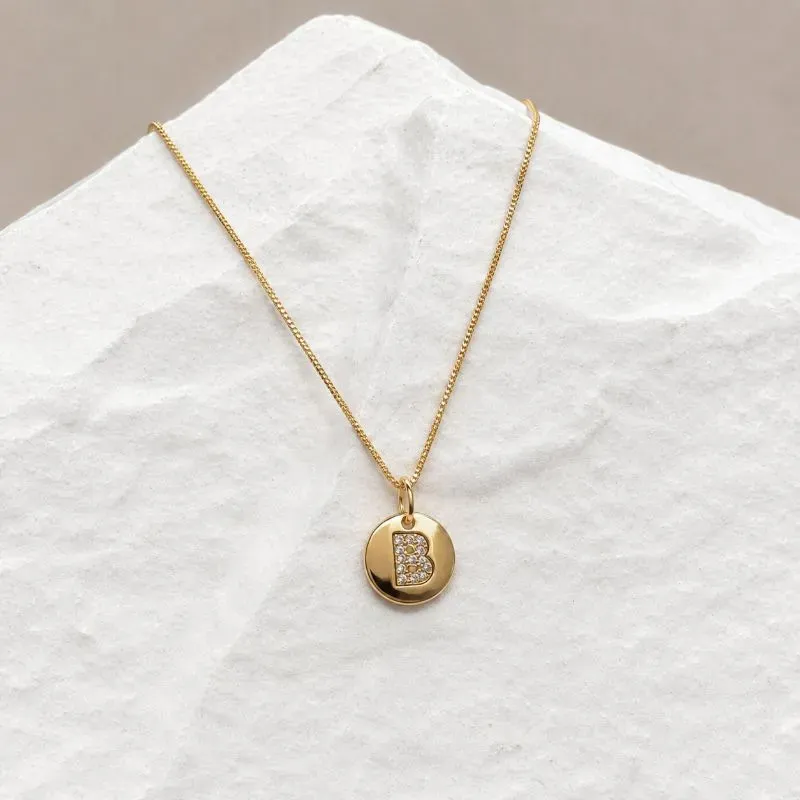 COLAR MINI MEDALHA DE LETRA - B