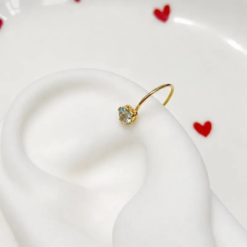 PIERCING FURO NARIZ/ORELHA PEDRA CORAÇÃO ACQUA