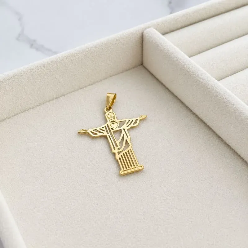 PINGENTE CRISTO COM CORAÇÃO NO PEITO