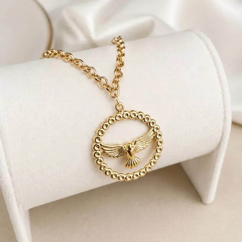 PULSEIRA ELO PORTUGUÊS COM MEDALHA DIVINO ESPÍRITO SANTO