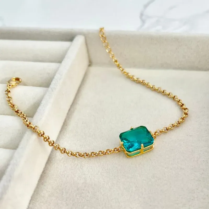 PULSEIRA PEDRA QUADRADA TURMALINA
