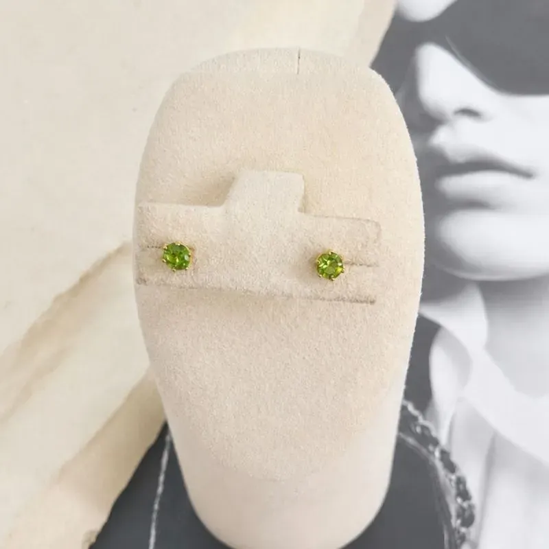 BRINCO PONTO DE LUZ STRASS VERDE 6 GARRAS 3MM
