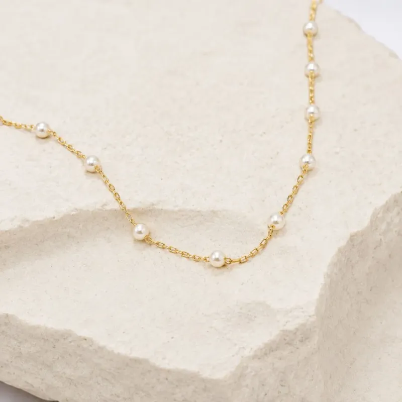 COLAR CHOKER PÉROLAS 4MM 45CM