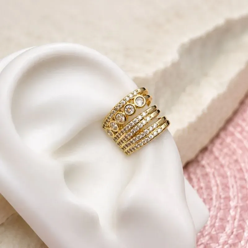 PIERCING 6 FILEIRAS DE PEDRAS CRISTAIS
