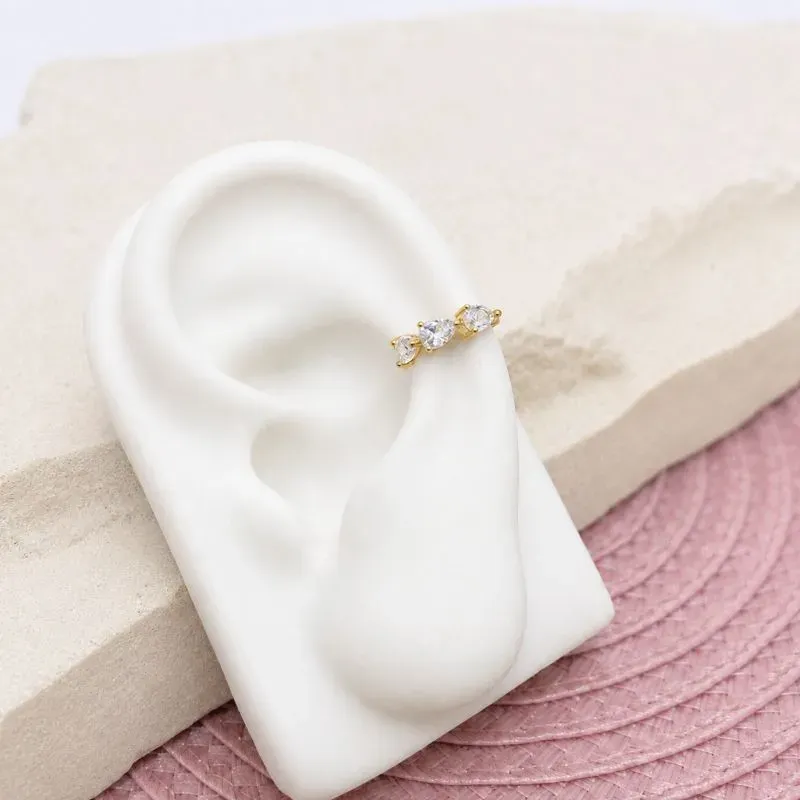 PIERCING FAKE 3 GOTAS DE ZIRCONIAS