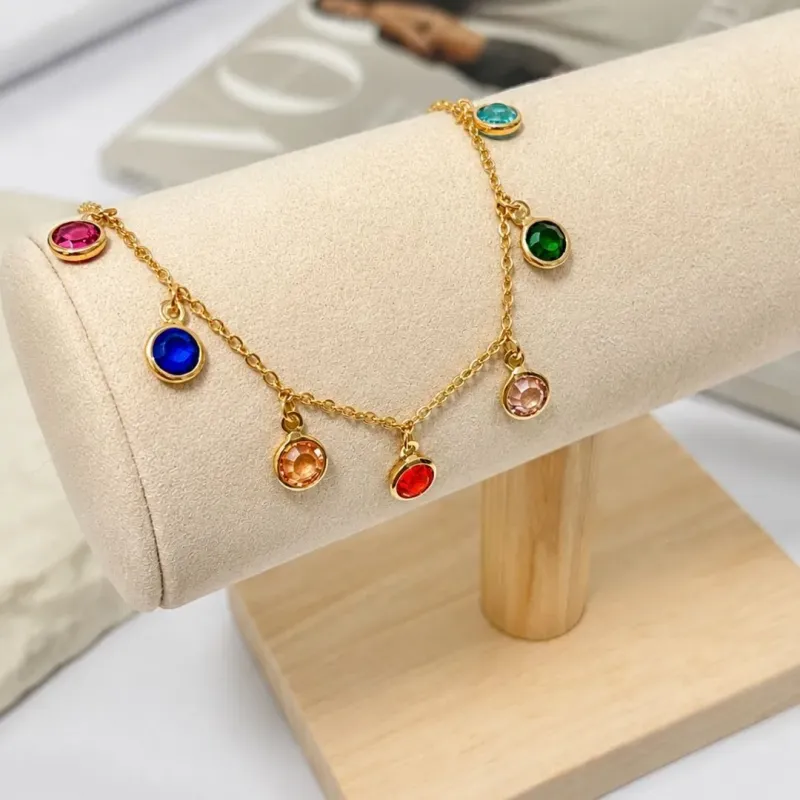 PULSEIRA TIFFANY PEDRINHAS PENDURADAS