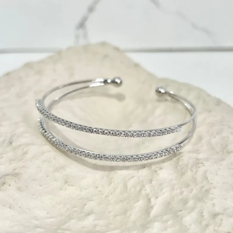 BRACELETE 2 FIOS COM RIVIERA