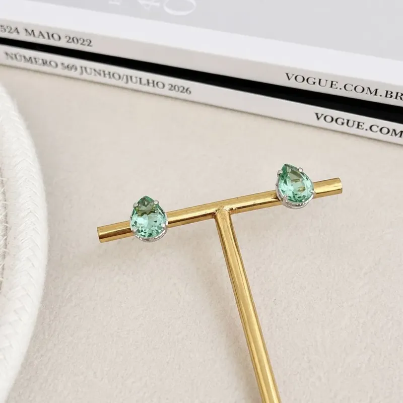 BRINCO DE GOTA VERDE MENTA