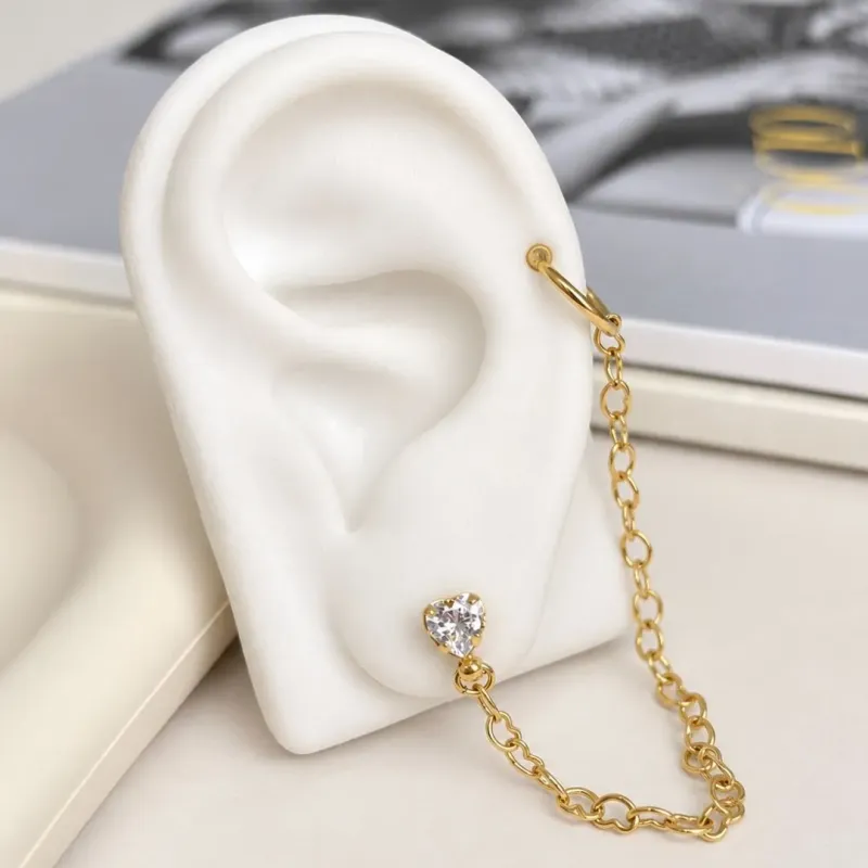BRINCO PIERCING FALSO CORAÇÃO EM ZIRCONIA