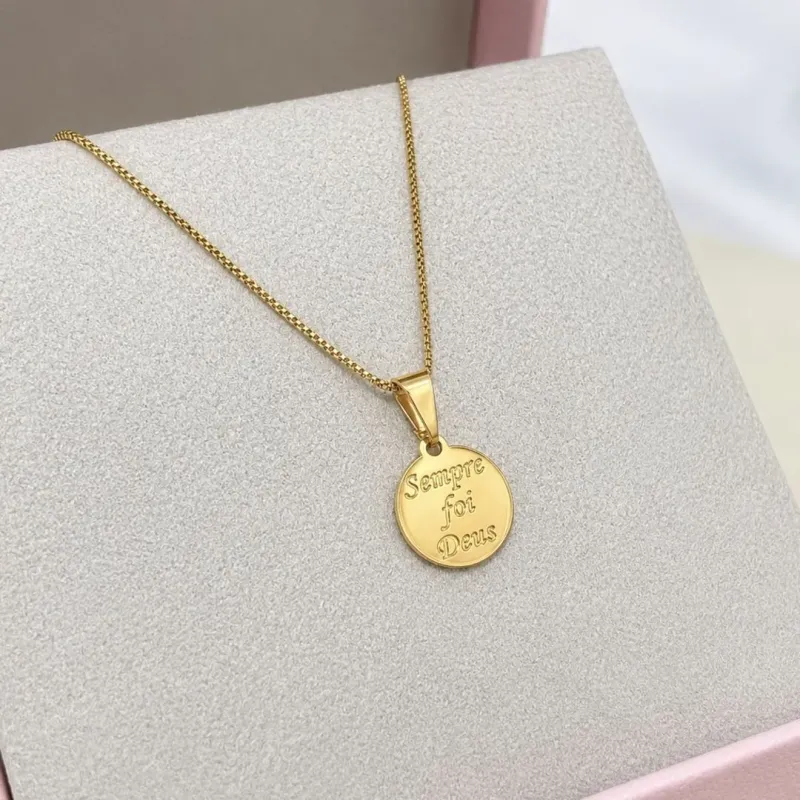 COLAR MINI MEDALHA - SEMPRE FOI DEUS