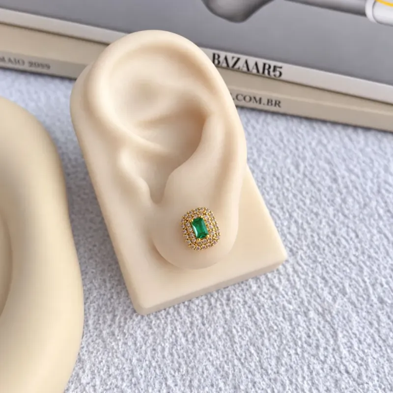 BRINCO RETANGULAR COM MICRO ZIRCONIAS - TURNALINA
