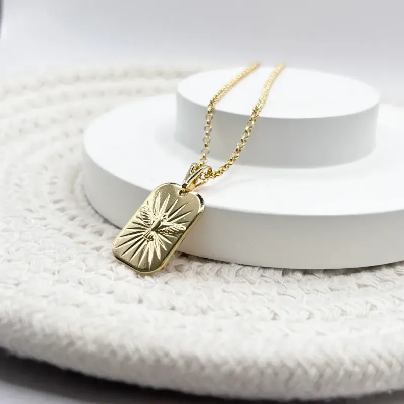 COLAR ELO PORTUGUÊS COM PINGENTE DE PLACA DIVINO ESPÍRITO SANTO 60CM COLAR ELO PORTUGUÊS COM PINGENTE DE PLACA DIVINO ESPÍRITO SANTO 60CM