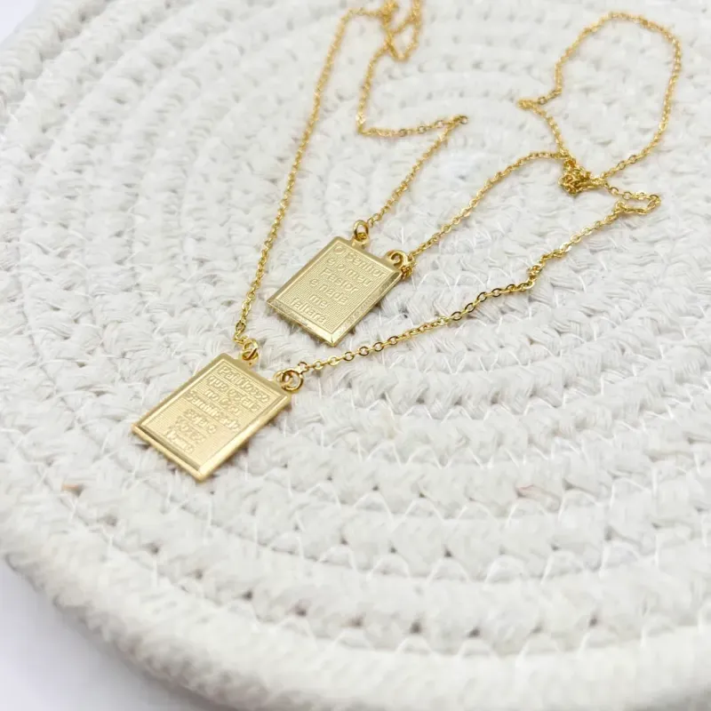 ESCAPULARIO CORRENTE MINI ELO PORTUGUES - PAI NOSSO/O SENHOR É MEU PASTOR ESCAPULARIO CORRENTE MINI ELO PORTUGUES - PAI NOSSO/O SENHOR É MEU PASTOR