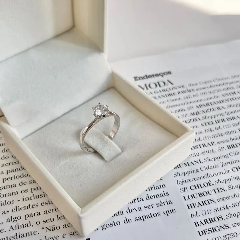 ANEL SOLITÁRIO PEDRA 5,5MM ANEL SOLITÁRIO PEDRA 5,5MM