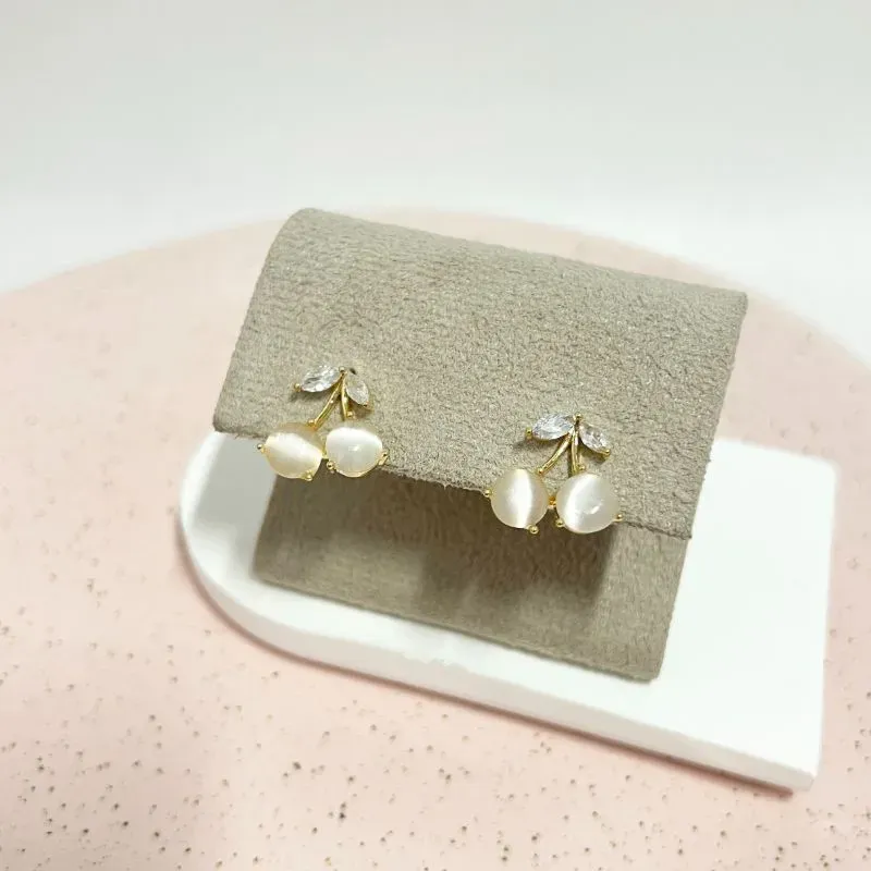 BRINCO CEREJA PEDRA OLHO DE TIGRE BRINCO CEREJA PEDRA OLHO DE TIGRE