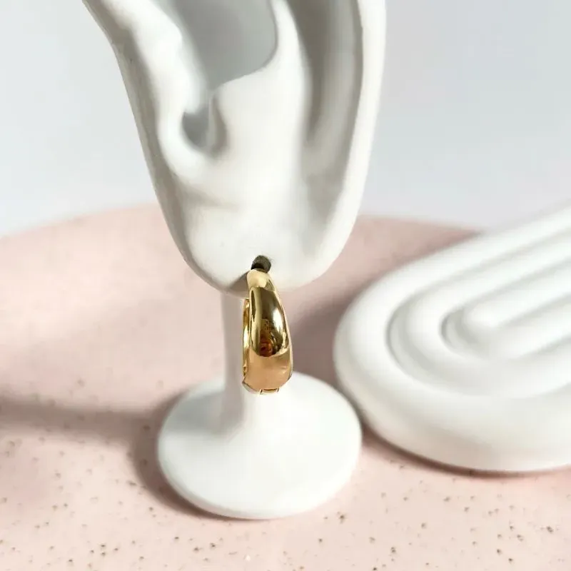 BRINCO ARGOLA GOTA LISA 2CM BRINCO ARGOLA GOTA LISA 2CM