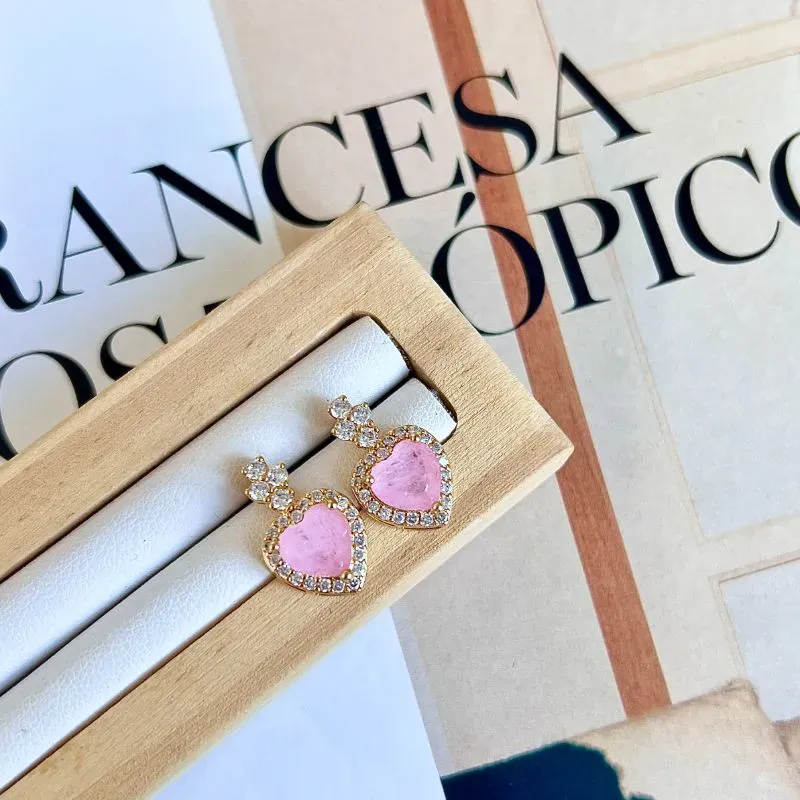 BRINCO CORAÇÃO FUSION COM DETALHES EM ZIRCONIA BRINCO CORAÇÃO FUSION COM DETALHES EM ZIRCONIA