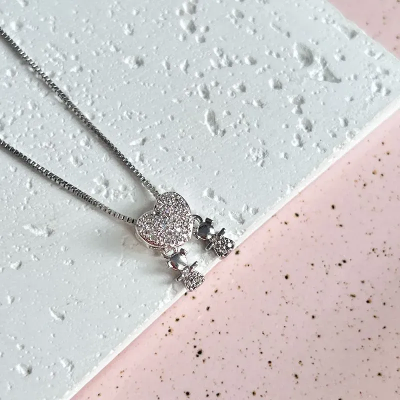 COLAR CORAÇÃO COM 2 MENINAS COLAR CORAÇÃO COM 2 MENINAS