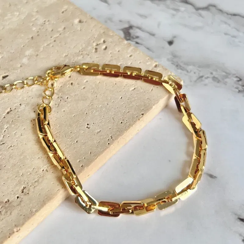 PULSEIRA ELO QUADRADO RETO PULSEIRA ELO QUADRADO RETO