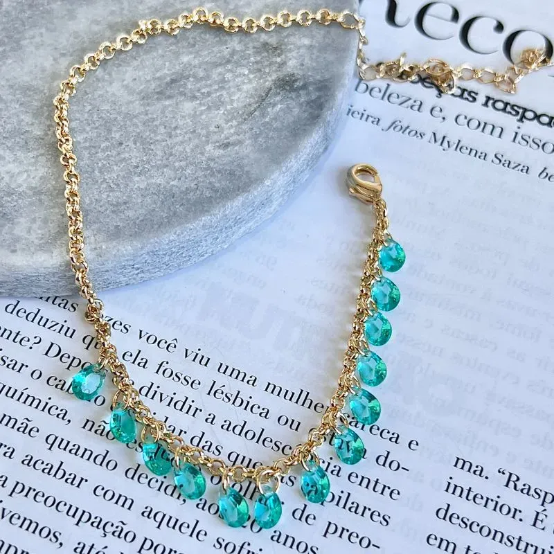 TORNOZELEIRA GOTAS TURMALINA TORNOZELEIRA GOTAS TURMALINA