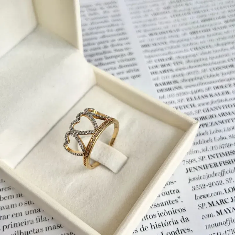 ANEL 3 CORAÇÕES ANEL 3 CORAÇÕES