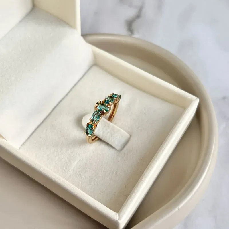 ANEL 5 PEDRAS TURMALINA ANEL 5 PEDRAS TURMALINA