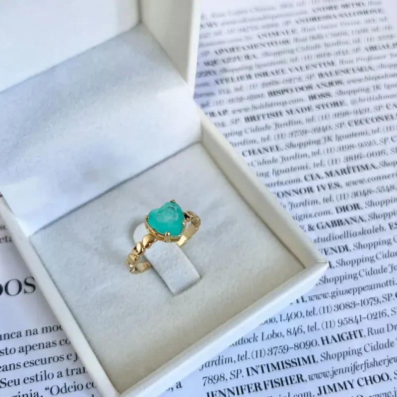 ANEL CORAÇÃO TURMALINA FUSION ANEL CORAÇÃO TURMALINA FUSION